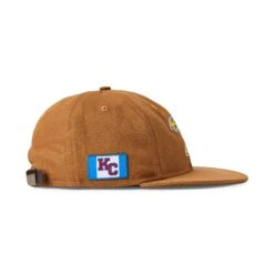 Sandlot Goods KC X KU 1941 Jayhawk Vintage Flat Bill Hat -Kansas City Store 1941jayhawkKUxKCDuckFlatbillSide