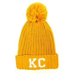 1KC Chunky Pom Beanie - Gold
