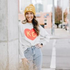 1KC Chunky Pom Beanie - Gold -Kansas City Store 1KC Chunky Pom Beanie Gold df7a9849 2fc4 4302 a593 6f80792f22ba