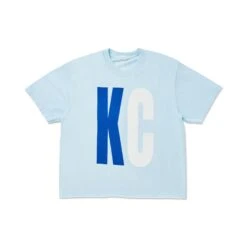 Ampersand Bold KC Light Blue Crop Tee