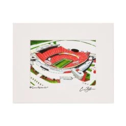 Arrowhead Stadium Print, Connor Boisen Art