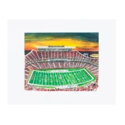 Art From Architecture Chiefs Stadium Sunset Print