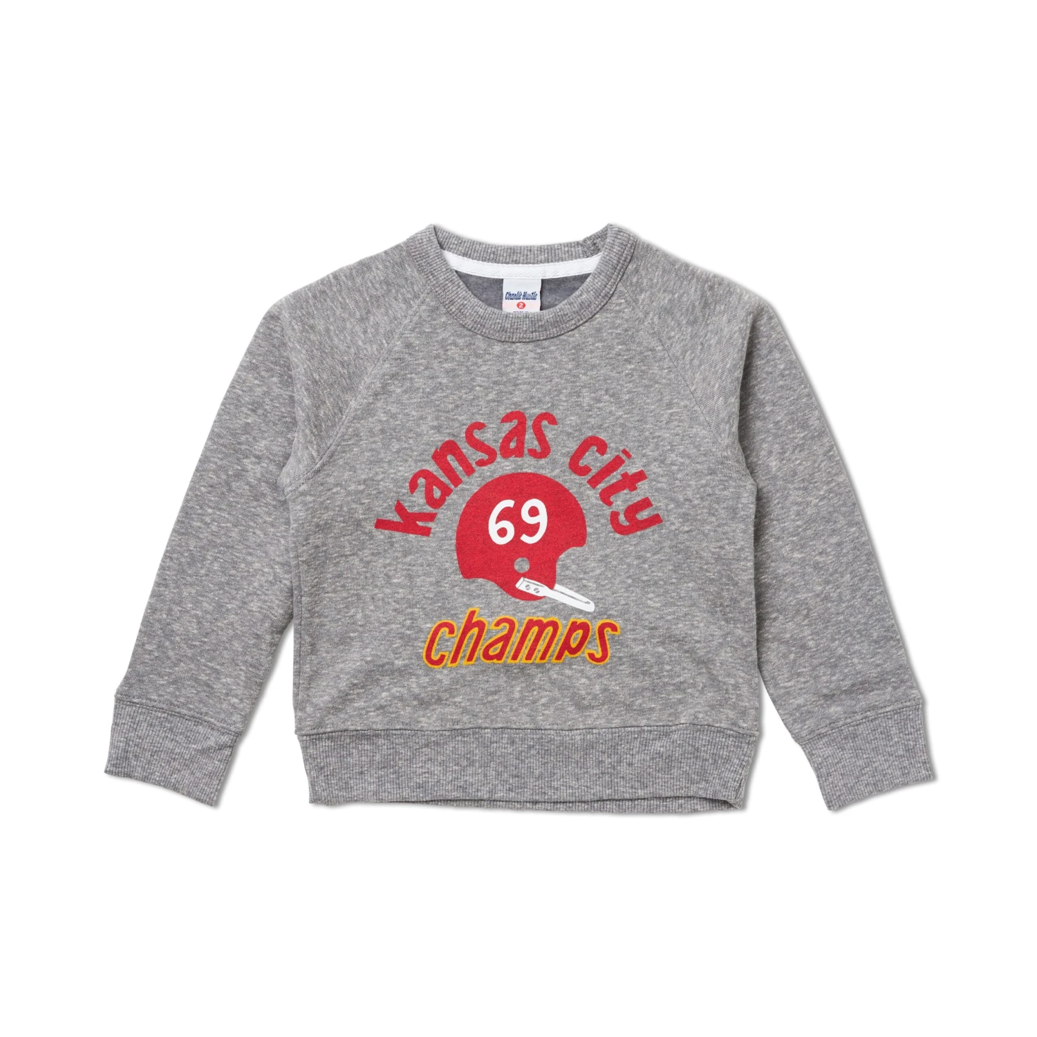Charlie Hustle Kids Kansas City 69 Champs Sweatshirt 1 Charlie Hustle Kids Kansas City 69 Champs Sweatshirt