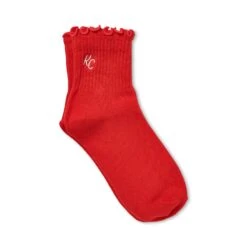 KC Ruffle Sock, Carly Rae -Kansas City Store Carly Rae KC Red Socks