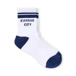Carly Rae Kansas City Crew Socks -Kansas City Store Carly Rae White Navy Socks
