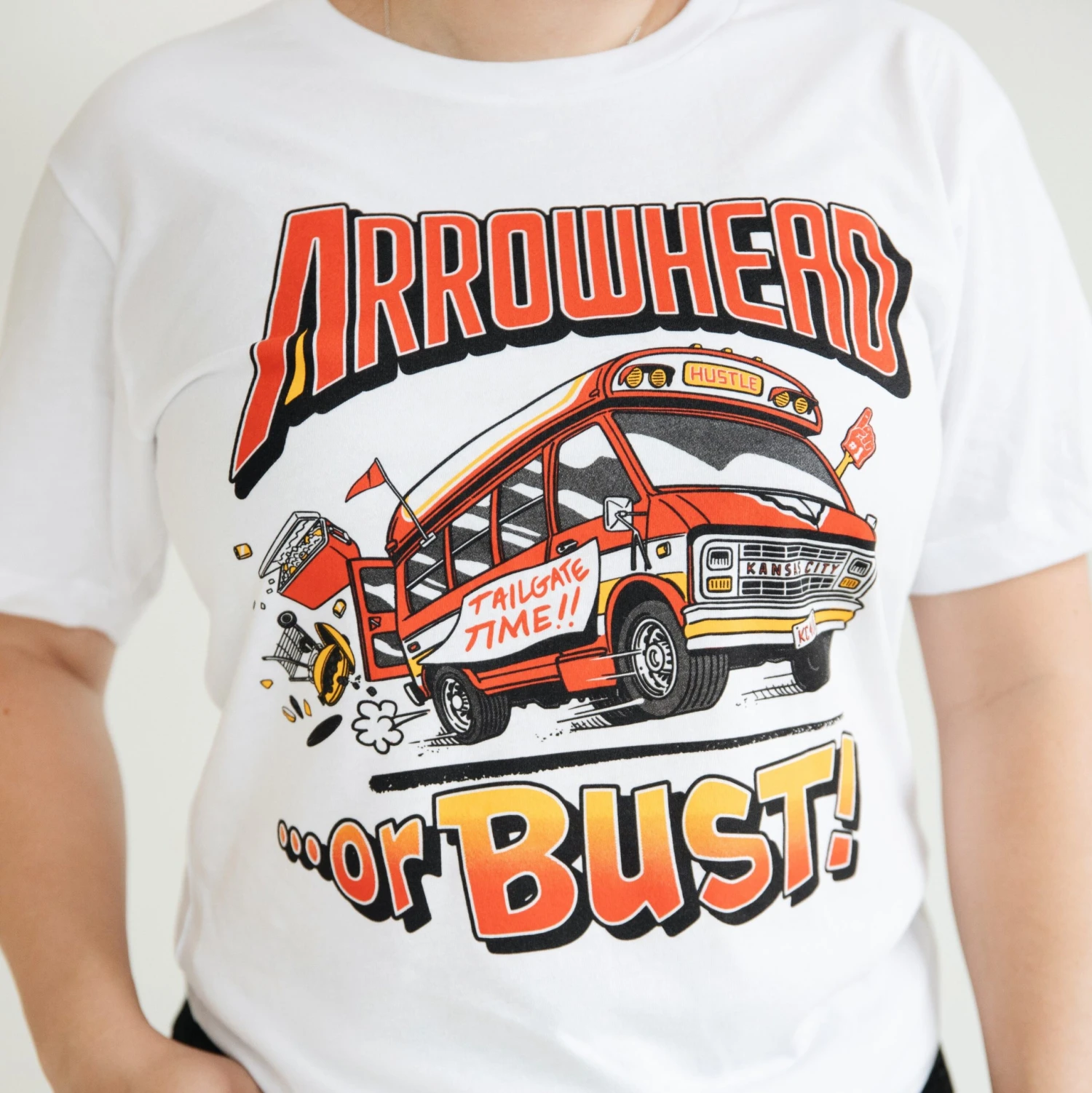 Charlie Hustle Arrowhead Or Bust Tailgate Tee 2 Charlie Hustle Arrowhead Or Bust Tailgate Tee - Image 2