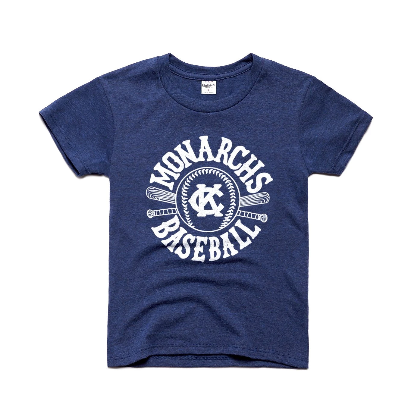 Charlie Hustle KC Monarchs Baseball Kids Tee - Navy 1 Charlie Hustle KC Monarchs Baseball Kids Tee - Navy