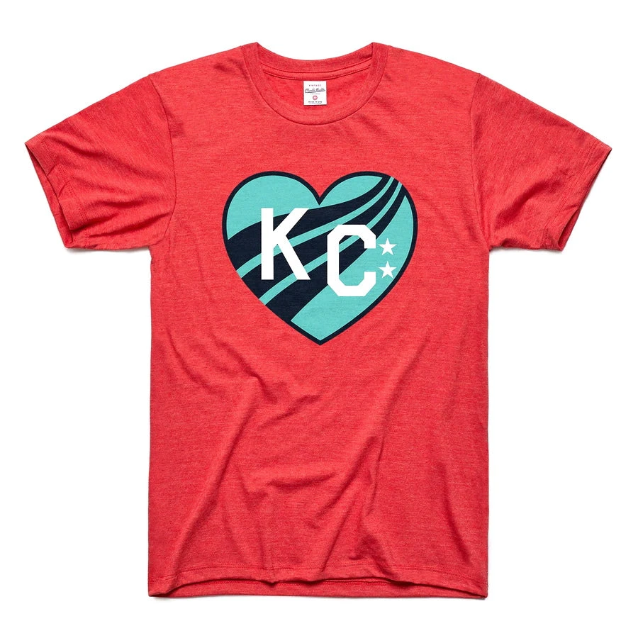 Charlie Hustle KC Current Heart Tee 2 Charlie Hustle KC Current Heart Tee - Image 2