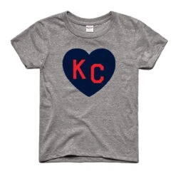 Charlie Hustle KC Heart Kids Tee - Grey