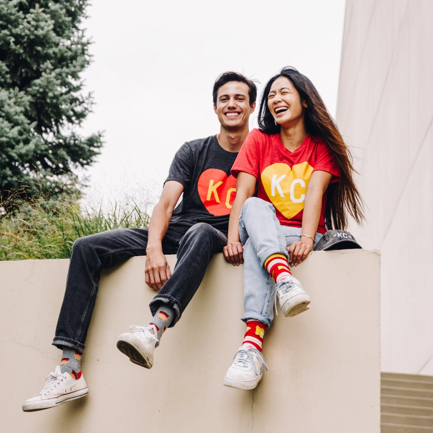 Charlie Hustle KC Heart Tee - Red And Gold 6 Charlie Hustle KC Heart Tee - Red And Gold - Image 6