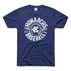 Charlie Hustle KC Monarchs Baseball Tee - Navy