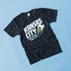 Charlie Hustle Two States One City Soccer Tee 5 Charlie Hustle Two States One City Soccer Tee -Kansas City Store Charlie Hustle KC Two States One City Tee 2