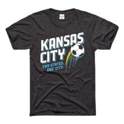 Charlie Hustle Two States One City Soccer Tee