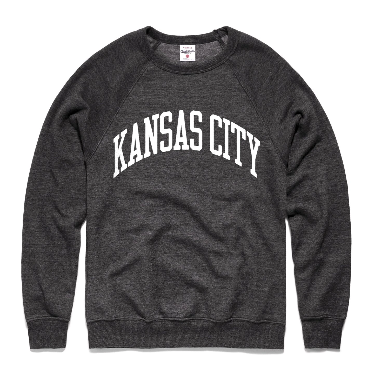 Charlie Hustle Kansas City Arch Sweatshirt: Charcoal 1 Charlie Hustle Kansas City Arch Sweatshirt: Charcoal