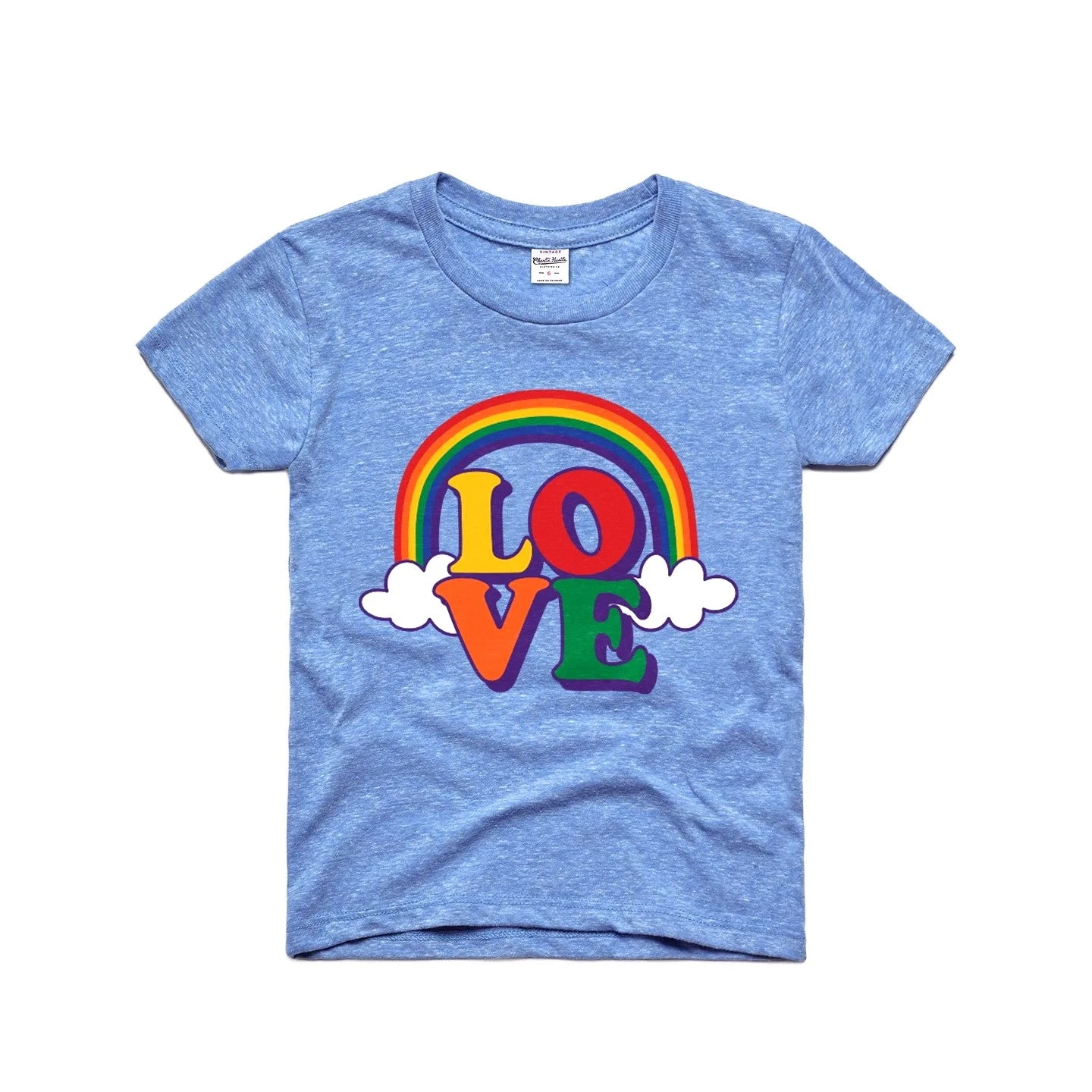 Charlie Hustle Pride Love Rainbow Kids Tee 1 Charlie Hustle Pride Love Rainbow Kids Tee
