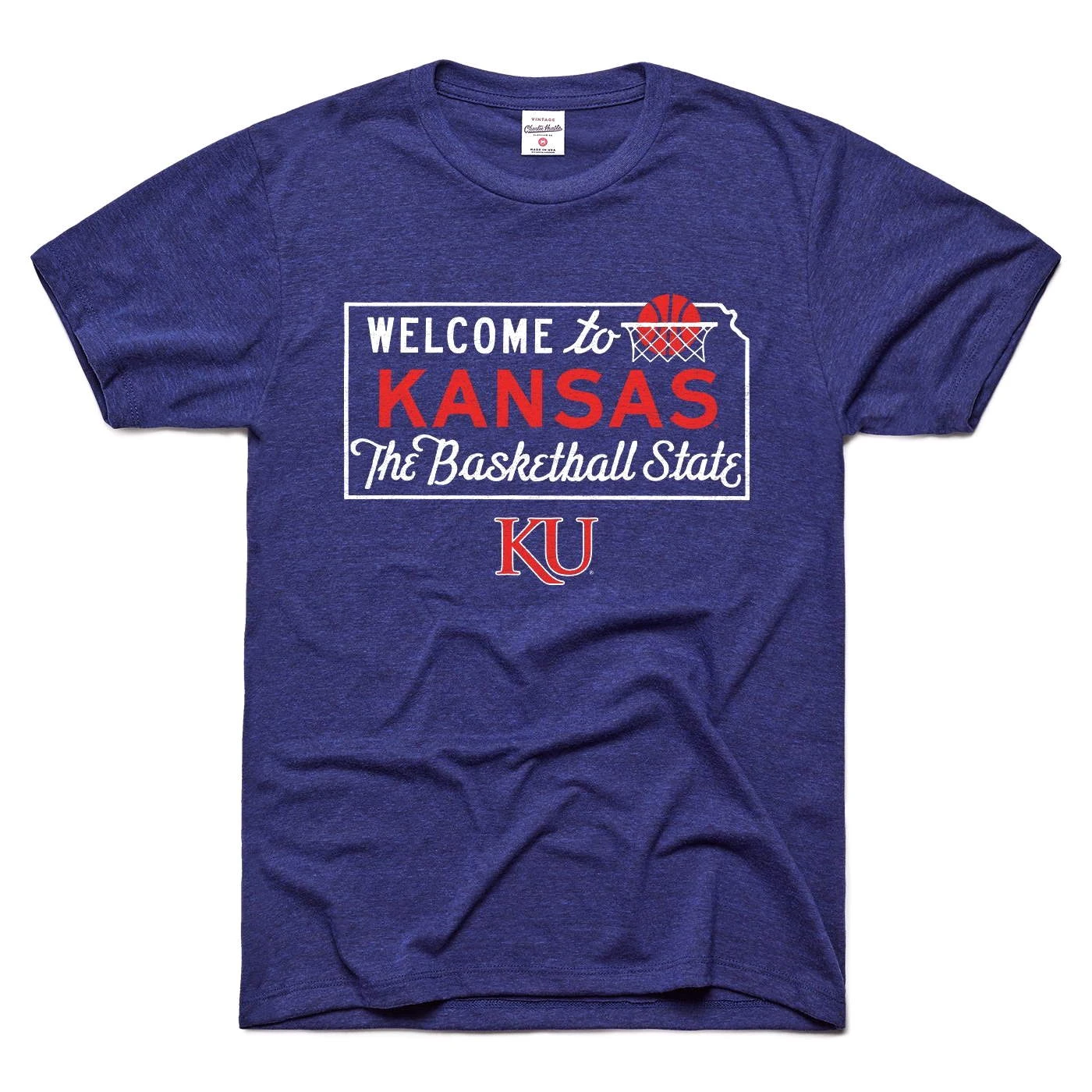 Charlie Hustle Welcome To Kansas The Basketball State Tee 1 Charlie Hustle Welcome To Kansas The Basketball State Tee