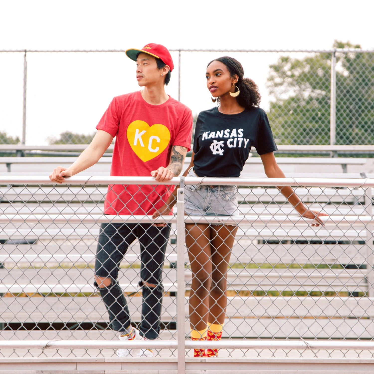 Charlie Hustle KC Heart Tee - Red And Gold 5 Charlie Hustle KC Heart Tee - Red And Gold - Image 5