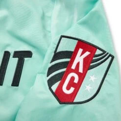 KC Current Varsity Jacket, Charlie Hustle -Kansas City Store CharlieHustleKCCurrentVarsityJacket PatchDetail