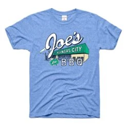 Charlie Hustle Joe's Kansas City BBQ Tee - Light Blue