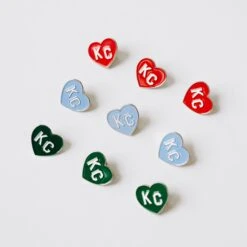 Charlie Hustle KC Heart Enamel Pin: Green -Kansas City Store CharlieHustle KCHeart Pin Green 800ca3d9 6918 44c4 83a8 d3a3af45eab4