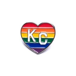 Charlie Hustle Pride KC Heart Enamel Pin