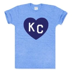 Charlie Hustle KC Heart Tee - Light Blue