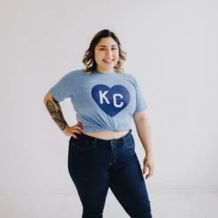 Charlie Hustle KC Heart Tee - Light Blue -Kansas City Store CharlieHustle KCHeart Tee LightBlue be9effca 0bcb 4df6 9075 375f8e1d439c