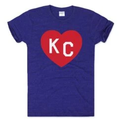 Charlie Hustle Navy KC Heart Tee