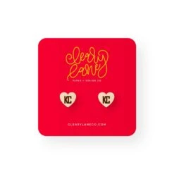 Cleary Lane KC Heart Stud Earrings