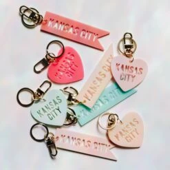 Cleary Lane Kansas City Heart Keychain: Peach -Kansas City Store Cleary Lane Kansas City Keychains 66ff08fd 5b71 4612 a534 dd85ab9f0aea