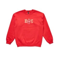 Red KC Embroidered Sweatshirt, 87 & 15, Craft E. Embroidery