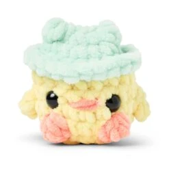 Duck In Frog Hat Crochet Stuffy, Cute N Sassy
