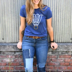 Flint & Field Shuttlecock Tee - Navy -Kansas City Store Flint Field Shuttlecock Tee