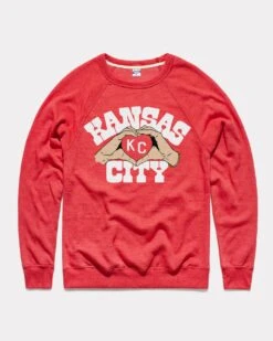 Charlie Hustle KC Heart Hands Red Sweatshirt