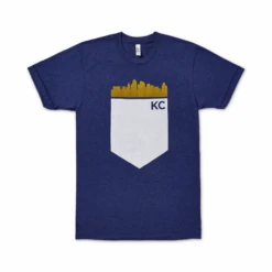 Home Plate Skyline Tee, Navy, Two Seams