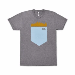 Home Plate Skyline Tee, Grey, Two Seams