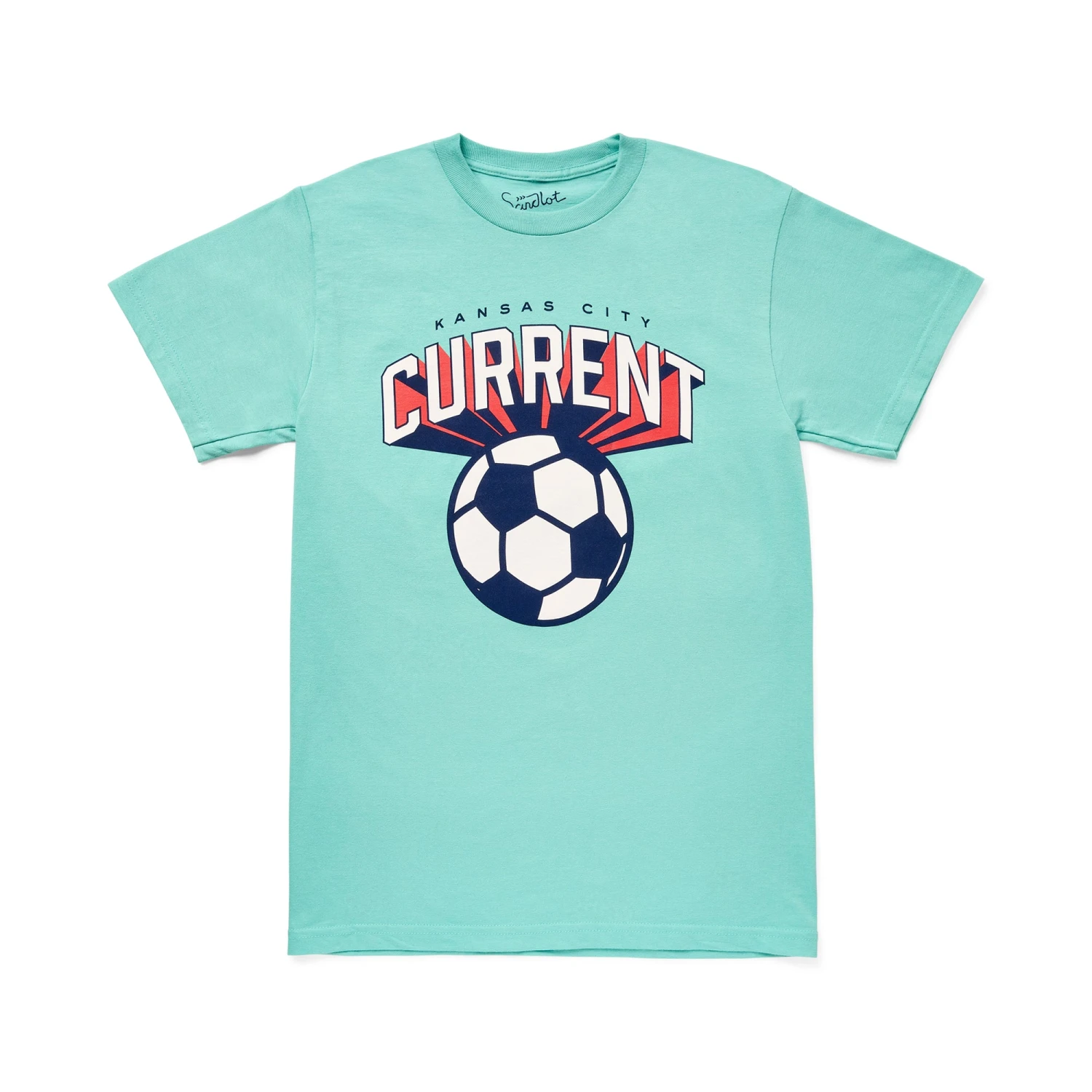 3-D KC Current Soccer Ball Tee, Sandlot 1 3-D KC Current Soccer Ball Tee, Sandlot