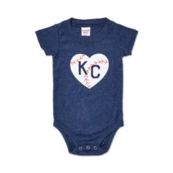 KC Heart Baseball Onesie, Charlie Hustle