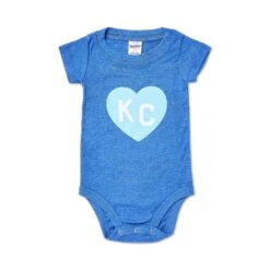 KC Heart Royal & Light Blue Onesie, Charlie Hustle