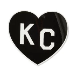 Charlie Hustle KC Heart Decal -Kansas City Store KC Heart Sticker Black