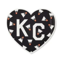 Charlie Hustle KC Heart Decal -Kansas City Store KC Heart Sticker Black Shuttlecock