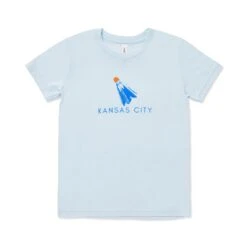 Kid's Kansas City Shuttlecock Tee, Blue, Fountain City