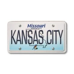 Kansas City Souvenir Magnets, Avery Postcards 8 Kansas City Souvenir Magnets, Avery Postcards -Kansas City Store KCMOLicensePlateMagnet