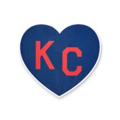 Charlie Hustle KC Heart Decal -Kansas City Store KC heart Sticker Navy