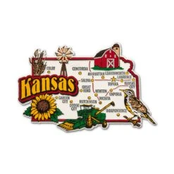 Kansas City Souvenir Magnets, Avery Postcards 9 Kansas City Souvenir Magnets, Avery Postcards -Kansas City Store KansasStateOutlineMagnet