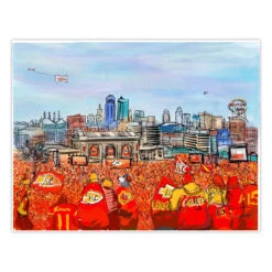 Liz Vargas Art Union Station Champs Parade Flyover Print