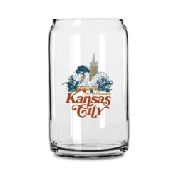 Made In KC X Charlie Hustle City Of Fountains Beer Can Glass