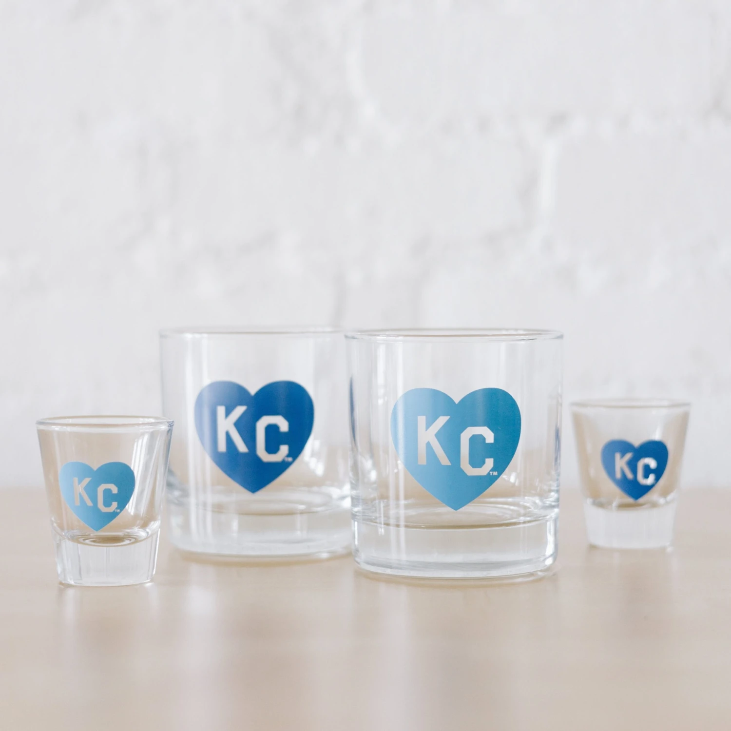 Made In KC X Charlie Hustle KC Heart Shot Glass: Royal Blue 4 Made In KC X Charlie Hustle KC Heart Shot Glass: Royal Blue - Image 4
