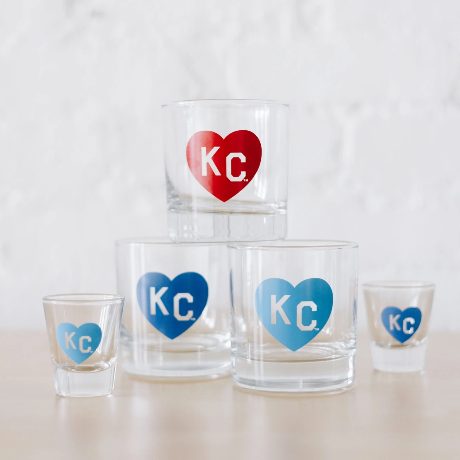 Made In KC X Charlie Hustle KC Heart Shot Glass: Royal Blue 3 Made In KC X Charlie Hustle KC Heart Shot Glass: Royal Blue - Image 3