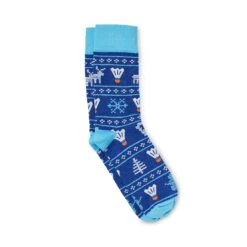 School Of Sock KC Sweater Socks -Kansas City Store MIKCChristmasSocks Blue